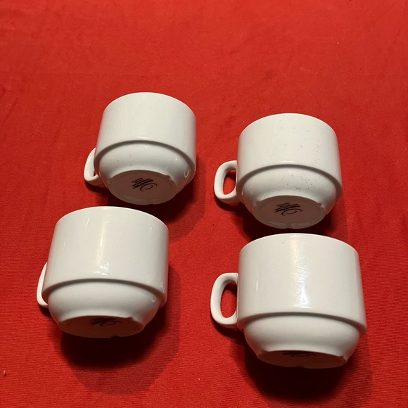Palate And Plate Espresso Stackable Cup 3 oz. White Chinaware Set of 4 - Picture 3 of 9